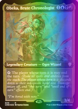 MTG Obeka, Brute Chronologist (609/794) Commander Legends LP FOIL- ETCHED - Image 1