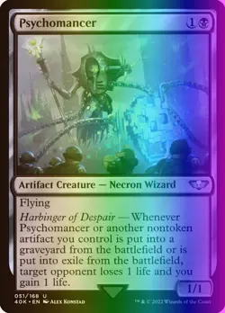 MTG Magic the Gathering Psychomancer (51u/658) Warhammer 40,000 LP FOIL- SURGE - Image 1