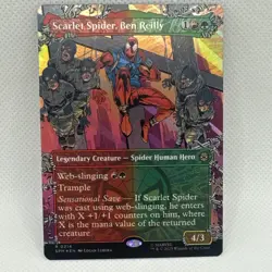 MTG - Scarlet Spider, Ben Reilly (Borderless) Marvel's Spider-Man Foil NM - Image 1