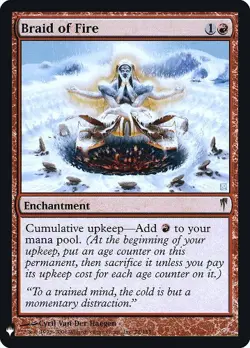 MTG Braid of Fire - Foil, Light Play, English The List Reprints - Image 1