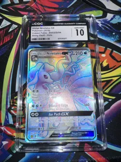 CGC 10 Alolan Ninetales GX SV53/SV94 Hidden Fates Pokemon TCG - Image 1