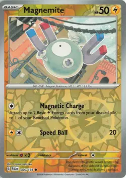 Pokemon TCG Paldea Evolved Magnemite Reverse Holo Common 065/193 NM - Image 1