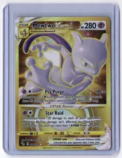 Mewtwo VSTAR (86) (Secret) 086/078 Secret Rare Holo NM Pokemon Pokemon GO - Image 1