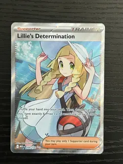 Pokemon LILLIE'S DETERMINATION 169/132 Mega Evolution RARE FULL ART - Image 1