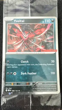 Pokemon TCG Yveltal 88/132 Mega Evolutions GAMESTOP STAMPED Promo SEALED - Image 1