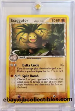 Pokemon EXEGGUTOR (Delta Species) 41/110 EX Holon Phantoms - Played 🍒 - Image 1