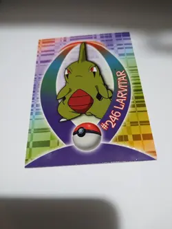 Mint/Nm Pokemon Topps Larvitar Johto League Champions Stickers #34 (#246) Rare - Image 1