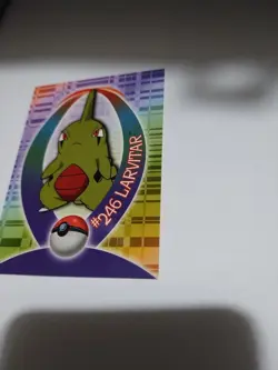Mint/Nm Pokemon Topps Larvitar Johto League Champions Stickers #34 (#246) Rare - Image 2