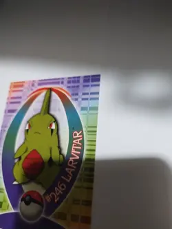 Mint/Nm Pokemon Topps Larvitar Johto League Champions Stickers #34 (#246) Rare - Image 3