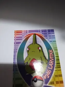 Mint/Nm Pokemon Topps Larvitar Johto League Champions Stickers #34 (#246) Rare - Image 4