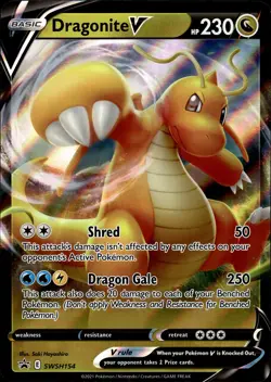 Dragonite V - JUMBO - Black Star Promo SWSH154 - NM - Pokemon - Image 1