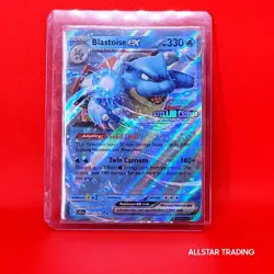 Blastoise EX 030/142 Pokemon Scarlet & Violet Stellar Crown Stamped Promo SV TCG - Image 3