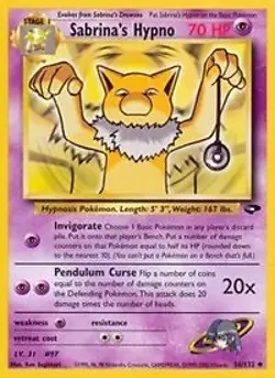 Pokemon Sabrina's Hypno (56/133) Gym Challenge NM - Image 1