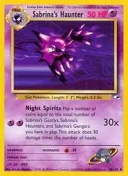 Pokemon Sabrina's Haunter (58/147) Gym Heroes NM - Image 1