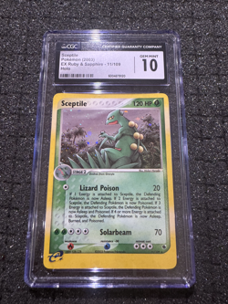 Sceptile Pokemon 2003 EX Ruby & Sapphire 11/109 holo CGC Gem Mint 10 - Image 1