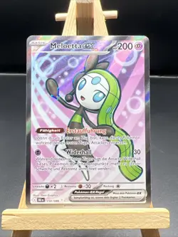 Pokemon Meloetta Ex 159/086 Schwarze Blitze Deutsch Near Mint + Karte - Image 1