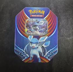 Pokemon 2018 Glaceon GX Collector Tin & Glaceon GX Promo - Image 1