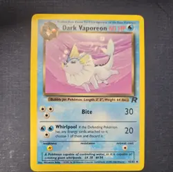 Dark Vaporeon 45/82 Team Rocket Black Star Rare Pokemon TCG Light Play Vintage - Image 1