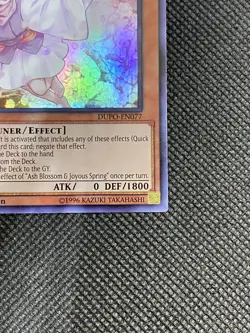 YuGiOh! Ash Blossom & Joyous Spring DUPO-EN077 Ultra Rare 1st Edition Near Mint - Image 2