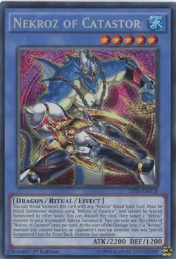 Yugioh Nekroz Of Catastor THSF-EN018 Secret Rare 1st Edition NM x3 Play Set - Image 1
