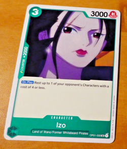 ONE PIECE ENGLISH CARD GAME CARTE IZO OP01-033 ANGLAIS EN JCC MINT - Image 1