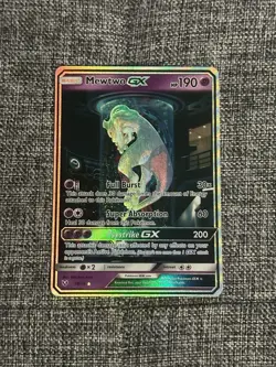 Pokemon Mewtwo GX TCG Shining Legends Holo Card 78/73 - Image 1