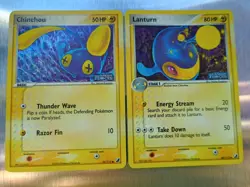 Pokemon Cards Ex Unseen Forces Chinchou & Lanturn Reverse Holo Stamped - Image 1