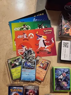 Pokemon Cards Lot - 70+ Bulk Cards Stellar Crown Surging Sparks Plus Accessories - Image 3