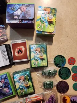 Pokemon Cards Lot - 70+ Bulk Cards Stellar Crown Surging Sparks Plus Accessories - Image 5