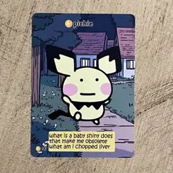 Pokiebubies V2 1st Edition Pichie 147 Derpy Pokemon Fan Art Card Set 2 Pichu - Image 1