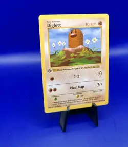 Diglett 47/102 1st Edition Shadowless Base Set Pokemon Card TCG WOTC 1999 NM - Image 2