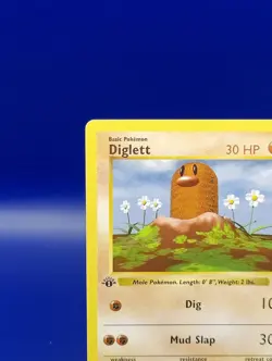 Diglett 47/102 1st Edition Shadowless Base Set Pokemon Card TCG WOTC 1999 NM - Image 4