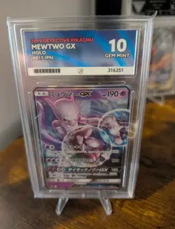 ACE 10 Mewtwo GX 017/024 Japanese Pokemon Card SMP2 Detective Pikachu GEM MINT - Image 1