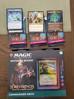 MTG Lot LOTR The Hosts Of Mordor deck And Sealed Packs/Mythics - Image 1