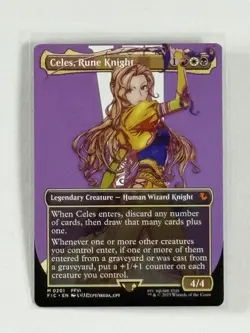 Celes, Rune Knight Borderless Commander Final Fantasy MTG NM - Image 1
