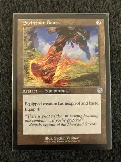 Magic The Gathering MTG - Swiftfoot Boots (Retro Frame) - BRO - Image 1