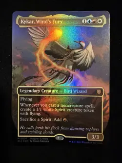 MTG Magic the Gathering FOIL Kykar, Wind's Fury Borderless BLC! - Image 1