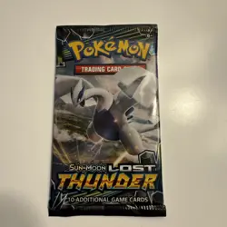 Pokemon TCG Sun and Moon Lost Thunder Sealed Booster Pack 1 - Image 1