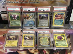 Lot Of 8 Pokemon Slabs All PSA 8-9, 1st edition, Vintage, Expedition, Skyridge - Image 1