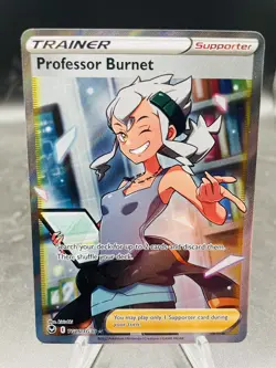 Pokemon Professor Burnet TG26 Silver Tempest Ultra Rare Full Art Holo NM - Image 1