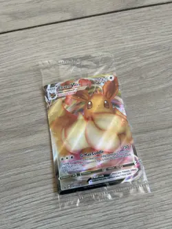 Pokemon TCG Eevee VMAX Full Art Black Star Promo SWSH087 Sealed - Image 1