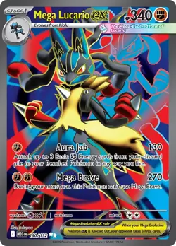 Pokemon TCG: Mega Lucario Ex 160/132 English Mega Evolution UR FULL ART - Image 1
