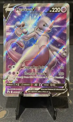 Pokemon TCG Mewtwo v SWSH229 Factory Sealed 2022 Black Star Promo - Image 1