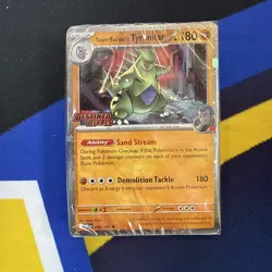 Team Rocket's Tyranitar 096/182-Pokemon: Destined Rivals Stamped Promo (Sealed) - Image 1