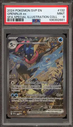 Pokemon Greninja ex SFA Special Illustration Coll. Promo SVP EN 132 PSA 9 Mint - Image 1