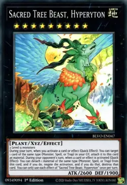 Sacred Tree Beast, Hyperyton BLVO-EN047 1st Super Rare NM Yu-Gi-Oh! DNA GAMES - Image 1
