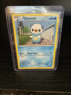 Oshawott 4/12 McDonalds 2011 Promo Holo Rare Pokemon Card DMG - Image 1