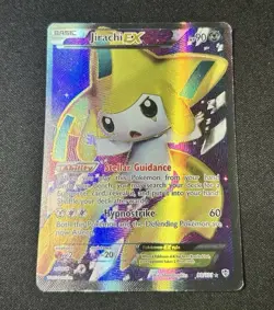Pokemon Jirachi-Ex TCG Full Art Ultra Rare Holo Card Plasma Blast 98/101 MP - Image 1