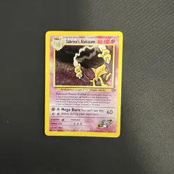 Pokemon TCG Alakazam Holo Gym Challenge Rare Card 16/132 Sabrina's Alakazam - Image 1