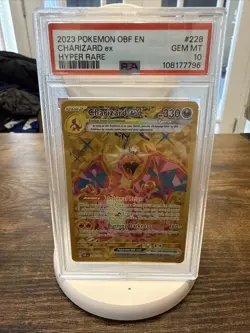 Pokemon TCG Charizard EX Sv03: Obsidian Flames Hyper Rare Card 228/197 PSA 10 - Image 1